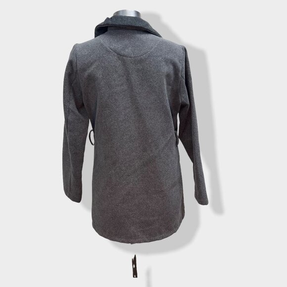 A New Day Gray Wrap Coat - Picture 3 of 6